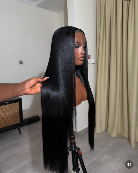 Luxury 26” Bone Straight Wig – 350% Density | 100% Human Hair