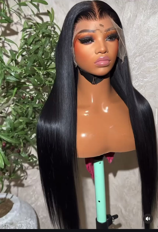 28" Raw Straight Wig | 13x6 HD Lace Frontal | 350% Density