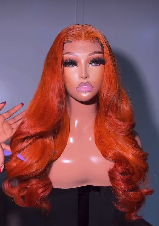 Ginger Body Wave Luxury Wig | 22-24 Inches | 5x5 Glue-Less Closure | 100% Human Hair